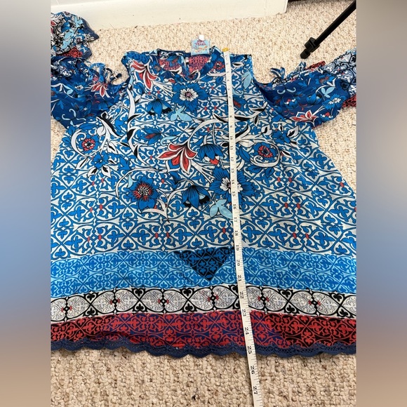 Johnny Was Plus Bondi Printed Poncho Top Size XS NWOT - Picture 9 of 11